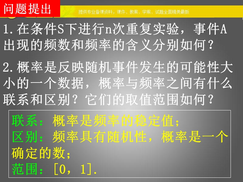 高一数学人教a版必修3课件：3.1.2 概率的意义2.ppt_第2页