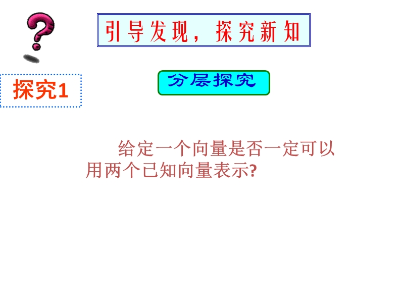 【世纪金榜】2016人教版高中数学必修四课件：2.3.1 平面向量基本定理 教学能手示范课.ppt_第3页