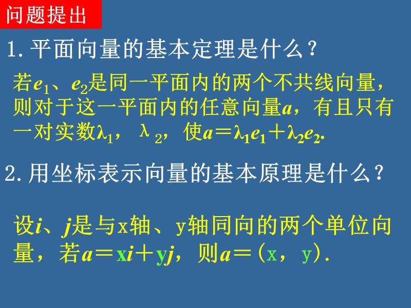 同步导学高中数学必修四同步课件：2.3.3-4《平面向量的基本定理及坐标表示》.ppt_第2页