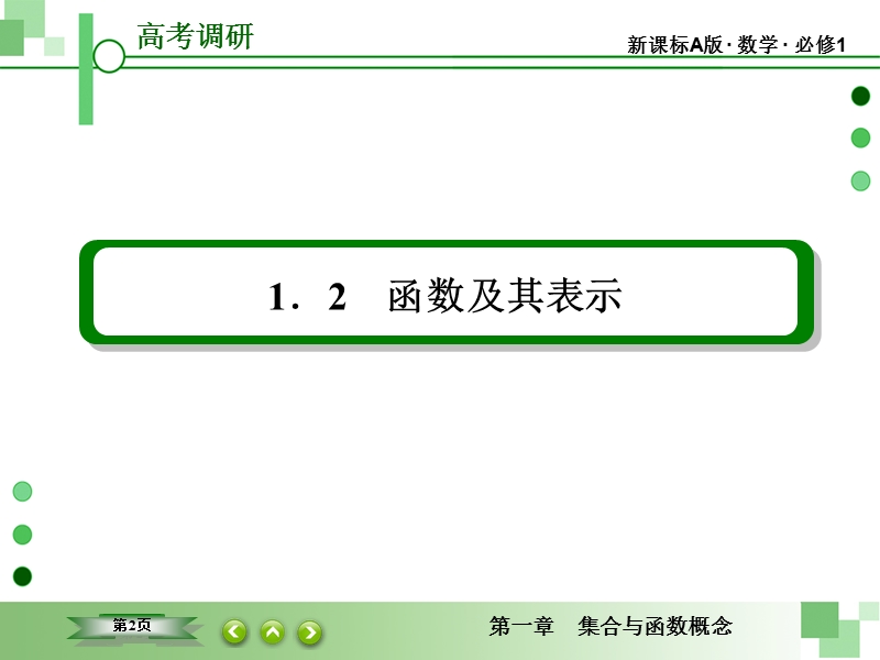 【高考调研】高中数学人教a版必修一配套课件：1-2-2-1 函数的表示法(第1课时).ppt_第2页