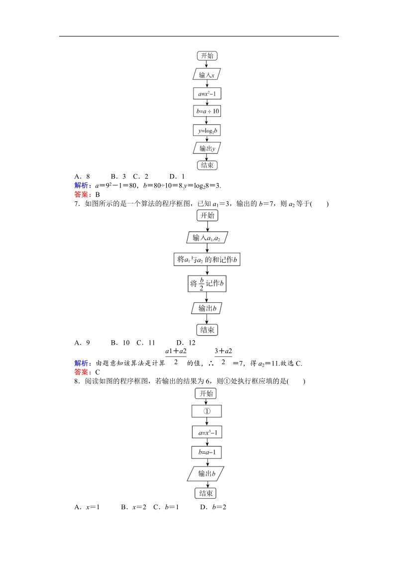 【师说】2015-2016高中数学新课标必修3习题：课时作业2.doc_第3页