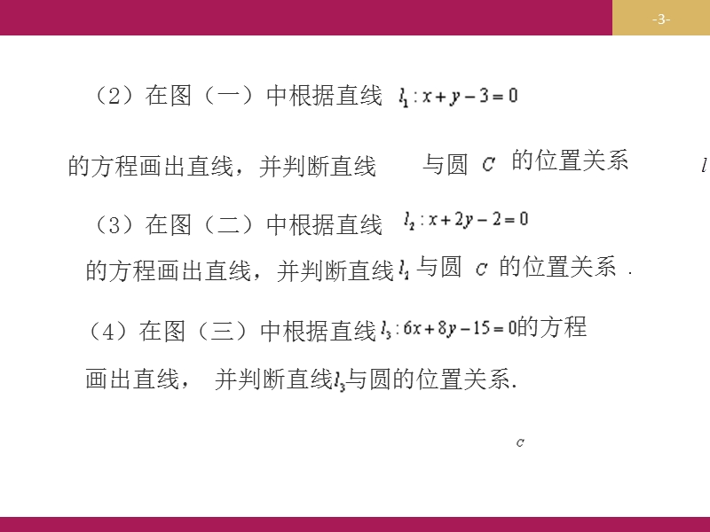 【志鸿优化设计-赢在课堂】（人教）高中数学必修二课件 第四章 圆与方程 4.2.1直线与圆的位置关系教学设计（三）.ppt_第3页