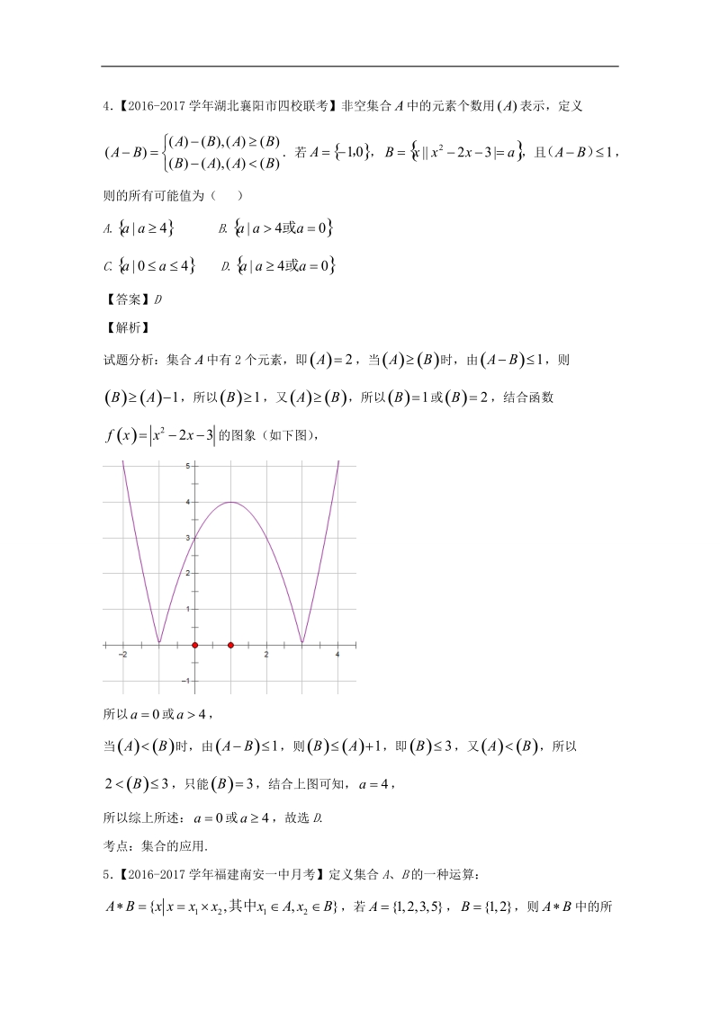 2018版高人一筹之高一数学特色专题训练 专题02集合中的新定义问题 word版含解析.doc_第2页