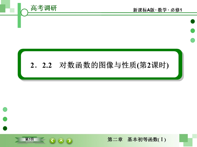 【高考调研】高中数学人教a版必修一配套课件：2-2-2-2 对数函数的图像与性质(第2课时).ppt_第3页