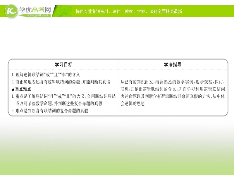 【课时讲练通】2017版（人教版）高中数学选修1-1（课件）：1.3 简单的逻辑联结词 1.3 （2）.ppt_第2页