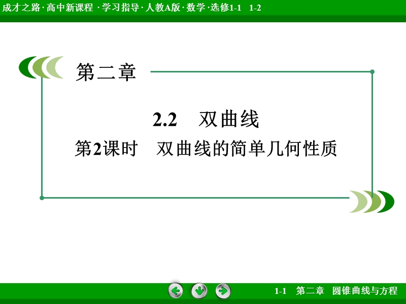 【成才之路】高中数学人教a版第选修1-1配套课件： 2.2 第2课时双曲线的简单几何性质.ppt_第3页