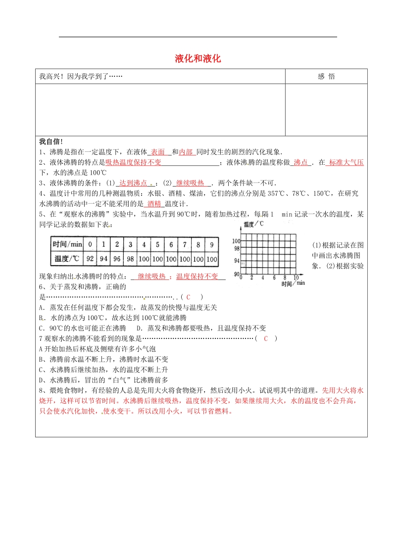 [附答案]江苏省丹阳市华南实验学校2018年八年级物理上册2.2 汽化和液化（第2课时）作业 苏科版.doc_第1页