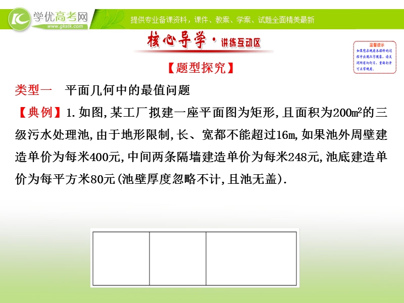 【课时讲练通】2017版（人教版）高中数学选修1-1（课件）：3.4 生活中的优化问题举例 3.4.ppt_第2页