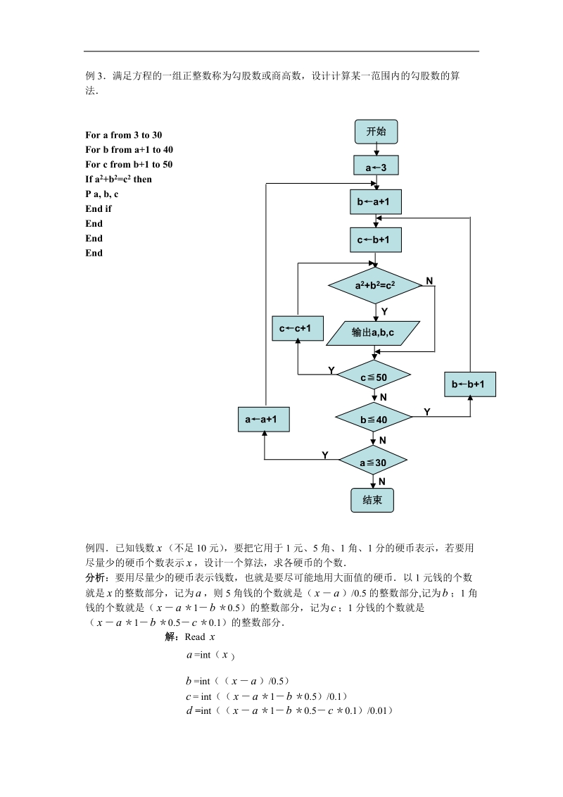 高中数学人教版教案：《算法小结复习》新课标.doc_第2页