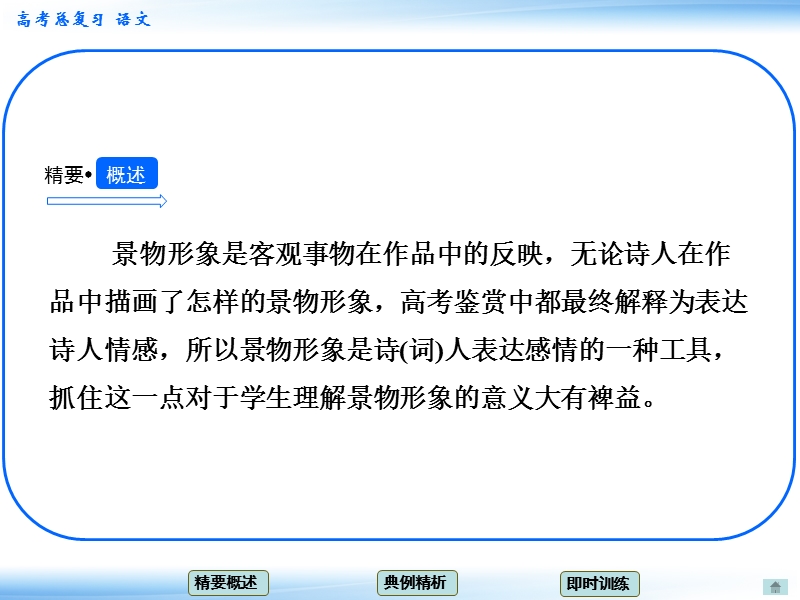 高考语文一轮复习课件：3.1鉴赏诗歌的形象 考点二 景物形象（人教版）.ppt_第2页