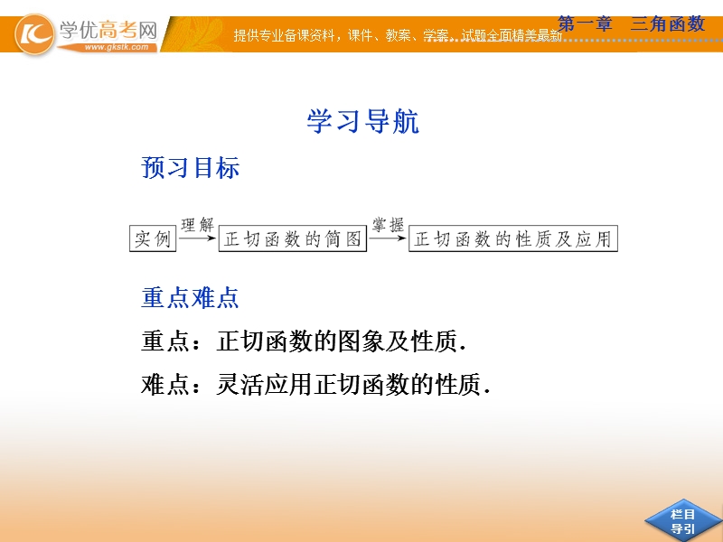 高中优化方案人教a版数学必修4课件：1.4.3 正切函数的性质与图象.ppt_第2页