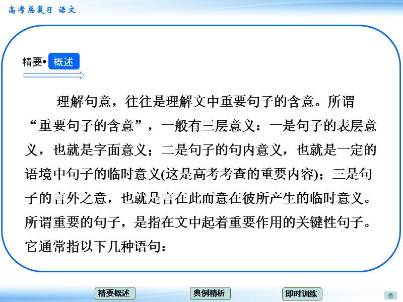 高考语文一轮复习课件：5.3体会词句含意 考点二 理解句意（人教版）.ppt_第2页