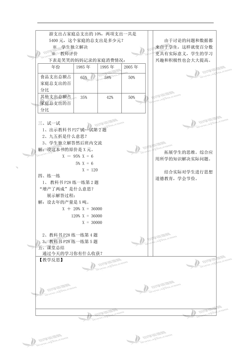 （北师大版）六年级数学教案 百分数的应用（三）.doc_第2页