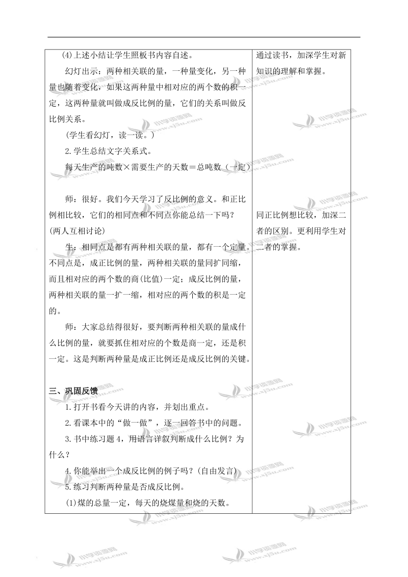 （人教版）六年级数学下册教案 成反比例的量 1.doc_第2页