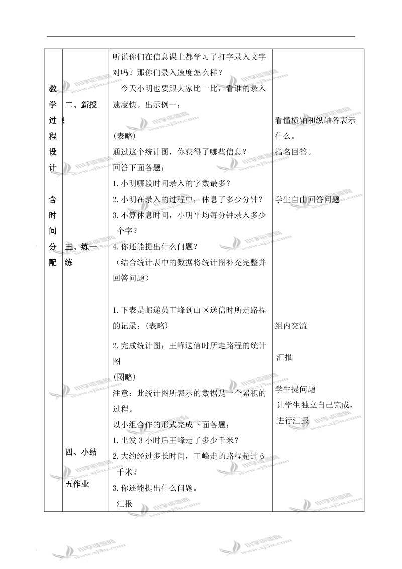 （北京版）四年级数学下册教案 统计 2.doc_第2页