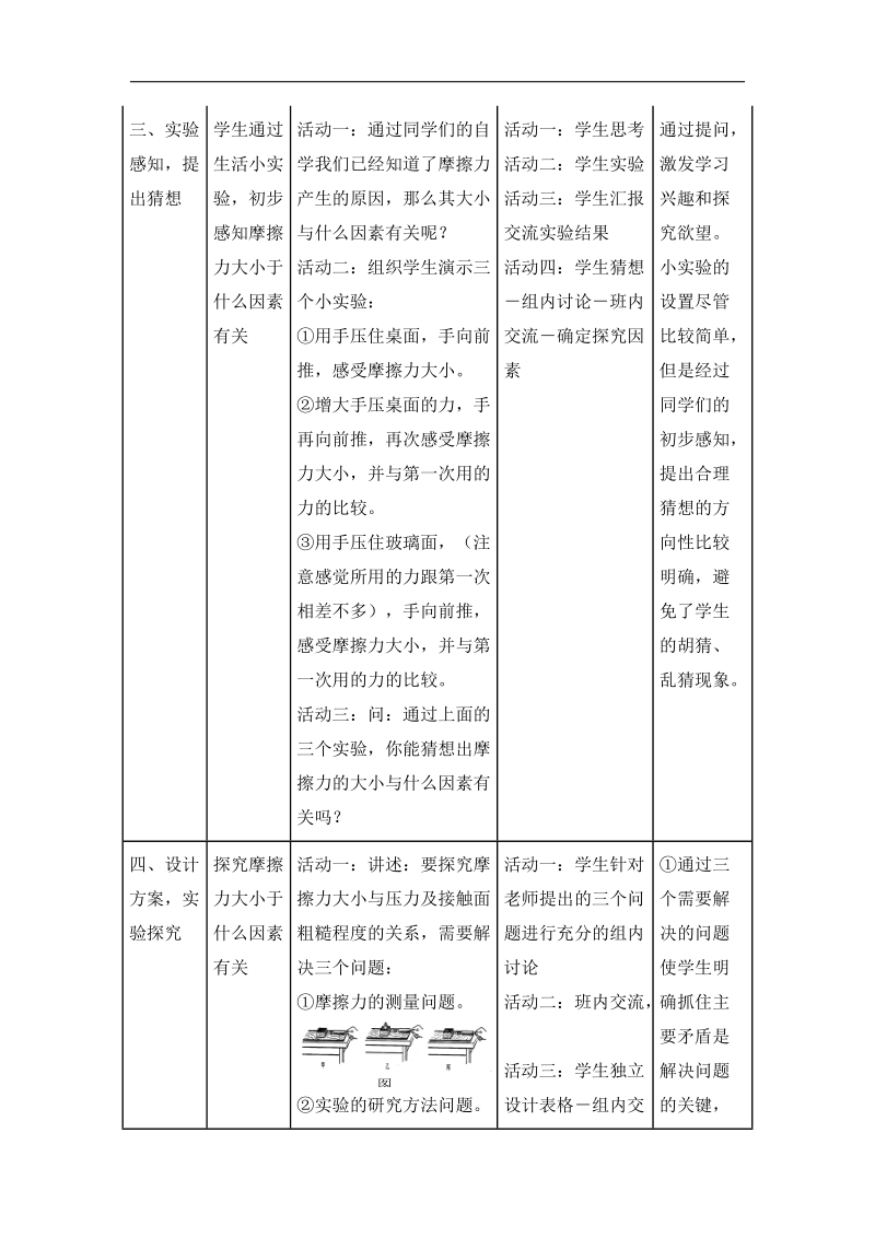 2018年八年级物理下册 第六章 第4节《摩擦力》教案 （新版）鲁教版.doc_第3页