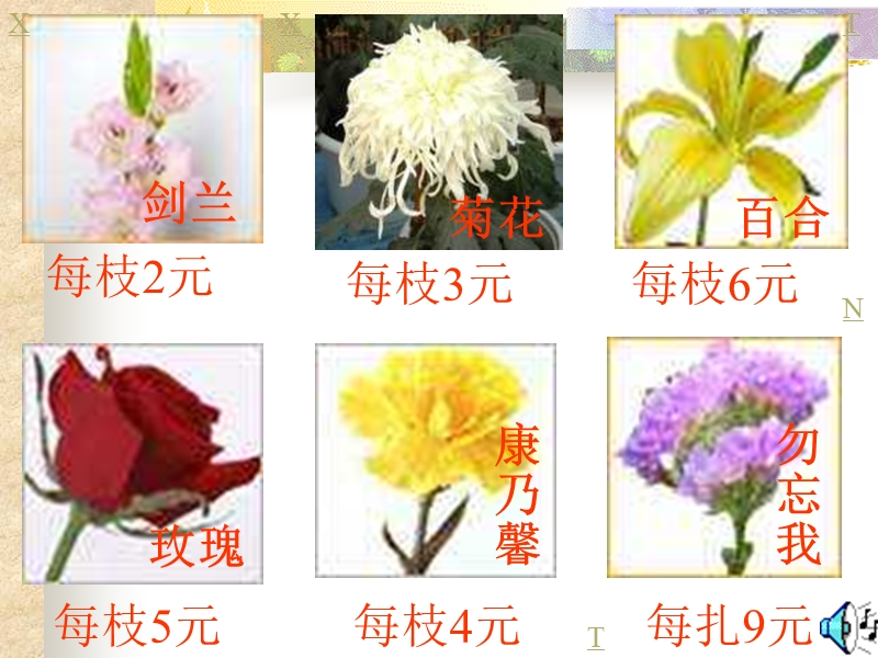 （北师大版）二年级数学课件 买花2.ppt_第2页