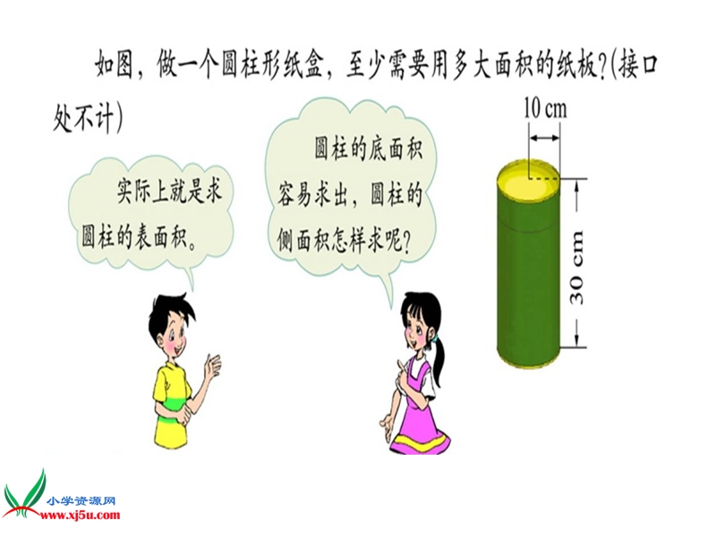 （北师大版）六年级数学下册课件 圆柱的表面积（一）.ppt_第3页