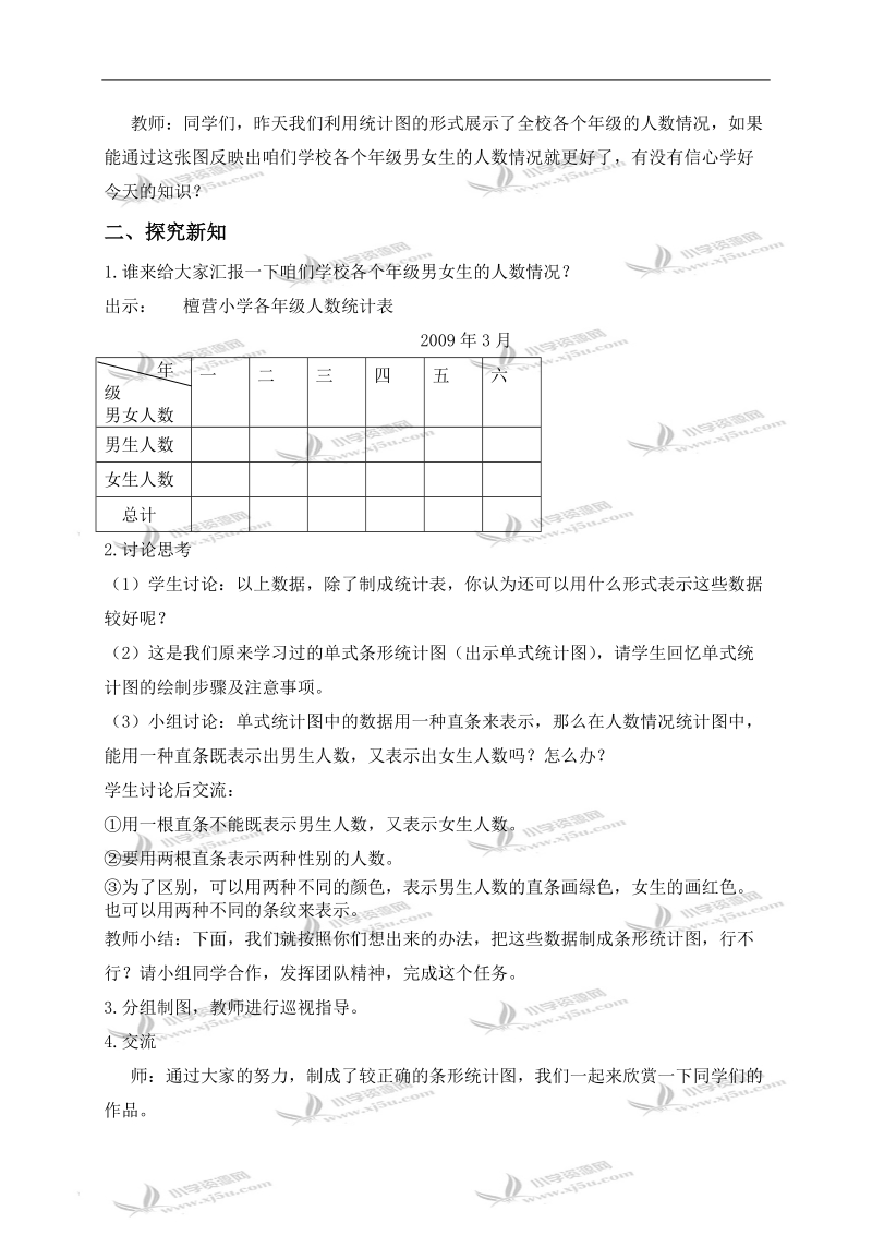 （北京版）五年级数学下册教案 复式条形统计图.doc_第2页