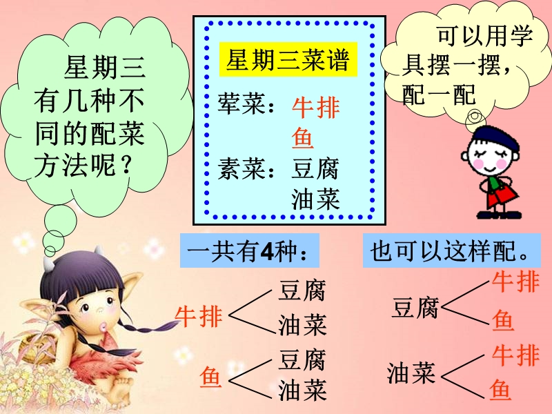 （北师大版）三年级数学上册课件 配菜 2.ppt_第3页