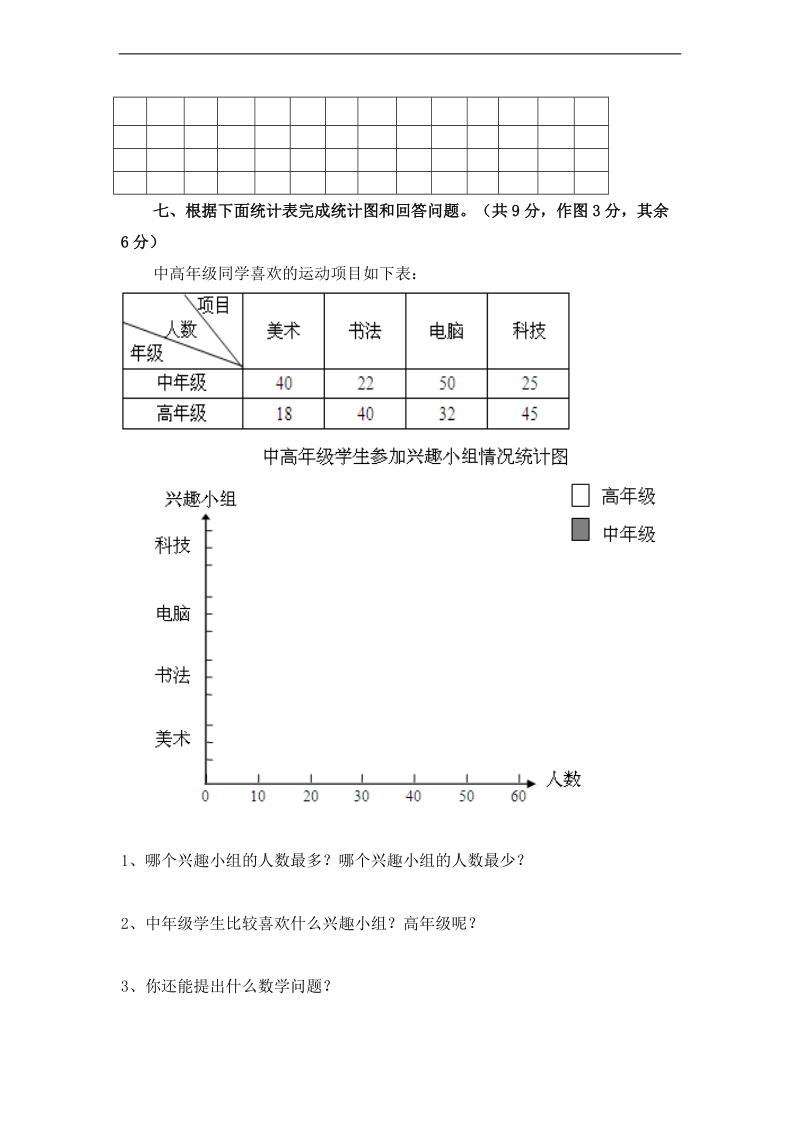 (人教新课标)四年级数学上册期末考试卷.doc_第3页