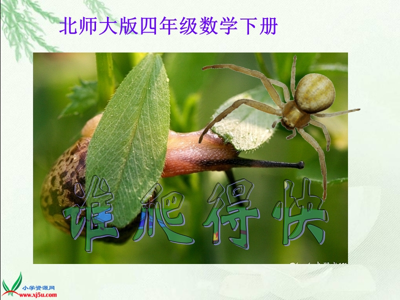 （北师大版）四年级数学下册课件 谁爬得快1.ppt_第1页