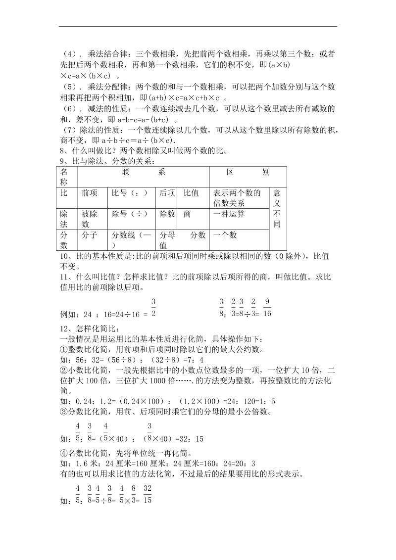 (人教新课标)六年级数学上册 期末分类复习题.doc_第2页