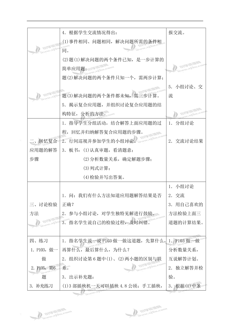 （人教版）六年级数学下册教案 复合应用题 1.doc_第2页