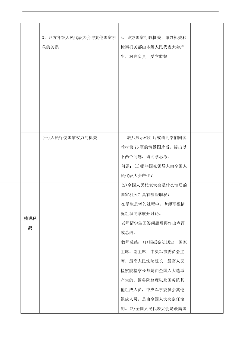 （部编）道德与与法治2018年八年级下册第六课第一节国家权力机关导学案.doc_第3页