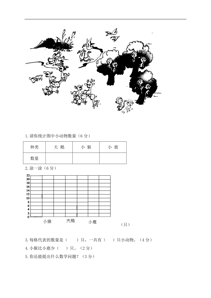 （人教版）二年级上册数学 第八单元试卷.doc_第3页