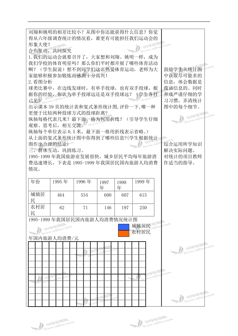 （北师大版）六年级数学上册教案 复式条形统计图 3.doc_第3页