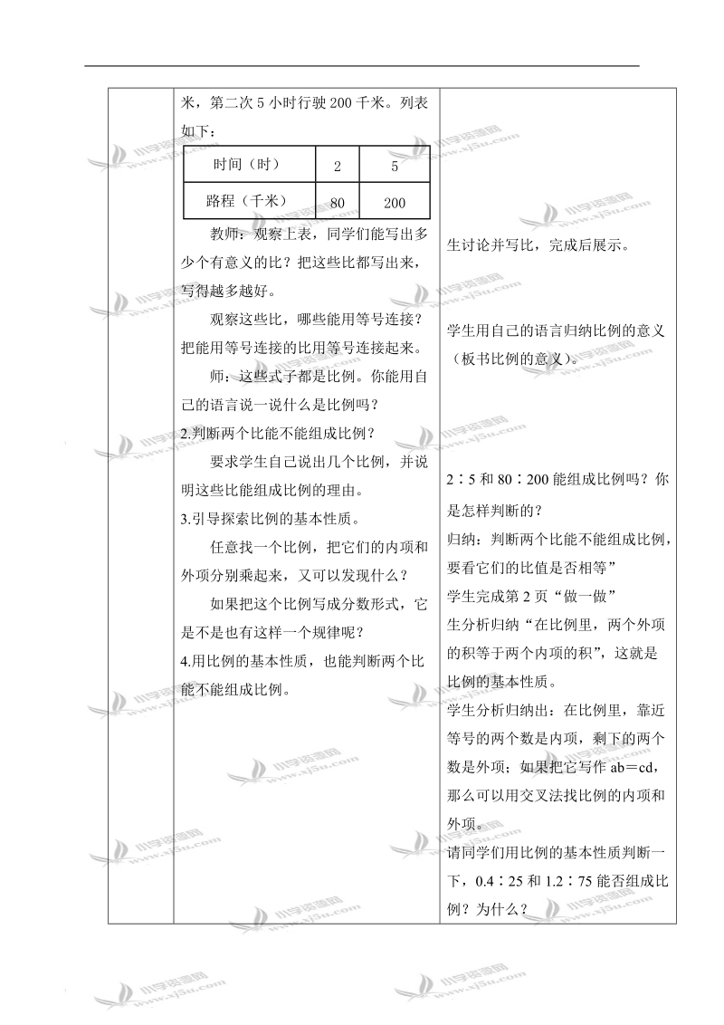 （人教版）六年级数学下册教案 比例的意义和基本性质 1.doc_第2页