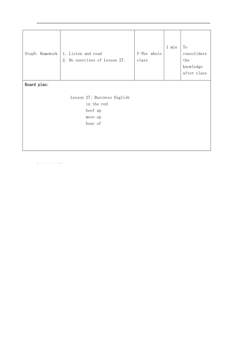 2018年八年级英语下册unit 5 lesson 27 business english教案 （新版）冀教版.doc_第3页