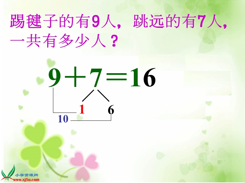 （人教版）一年级数学上册课件 9加几 7.ppt_第3页