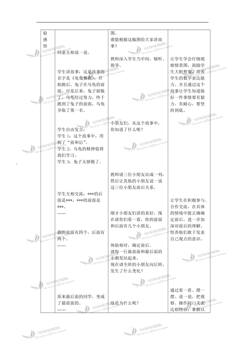 （冀教版）一年级数学教案  前后.doc_第2页