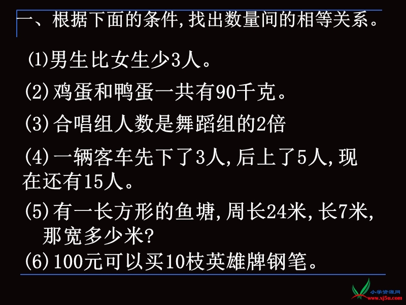 2016年六年级下册数学课件：列方程解应用题（苏教版 2014秋）.ppt_第3页