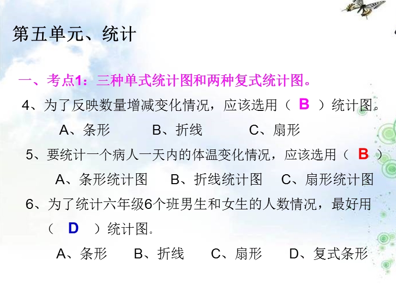 （北师大版）六年级数学上册第五单元统计练习题.ppt_第3页