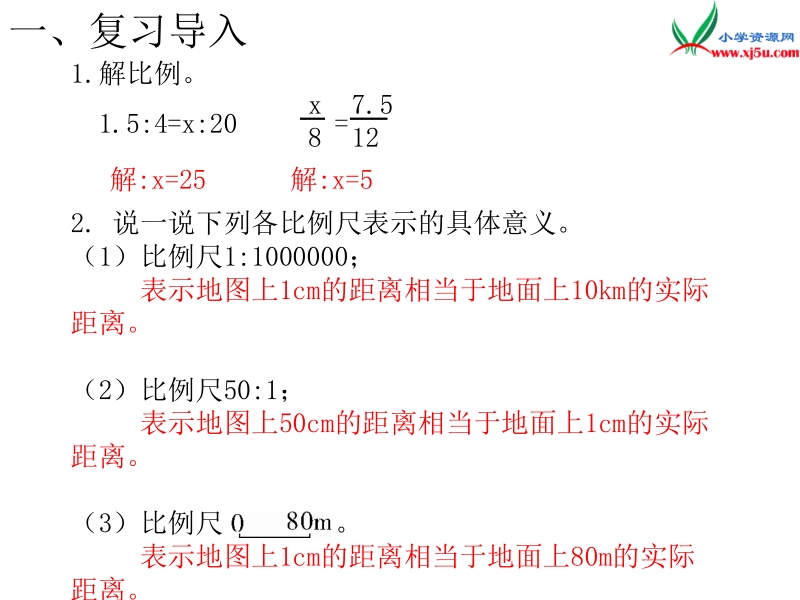 （人教新课标）2016春六年级数学下册第4单元 3比例的应用 第2课时 比例尺（2）.ppt_第2页