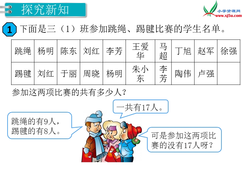 【人教新课标】2017秋三年级数学上册课件第9单元 第1课时 集 合.ppt_第3页