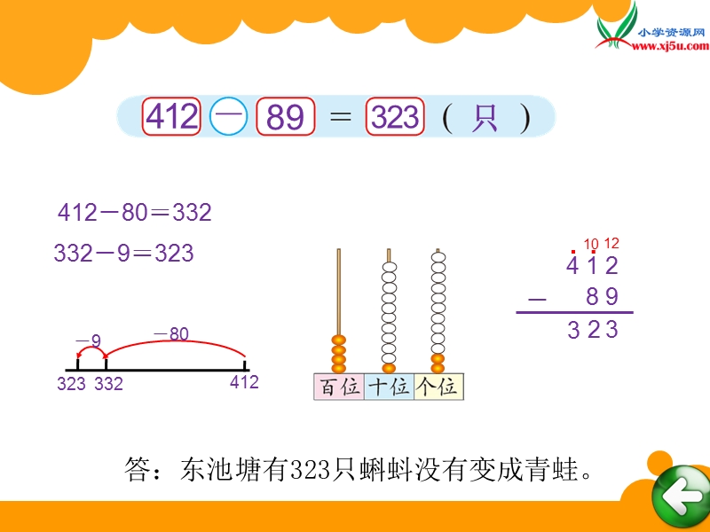 北师大版（2014秋）二年级数学下册课件 小蝌蚪的成长.ppt_第3页