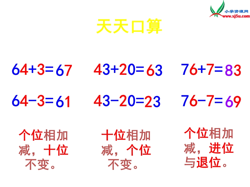 （人教新课标）一年级数学下册课件 4.7整理和复习.ppt_第2页