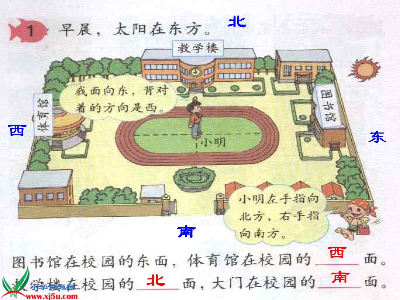 （青岛版）二年级数学上册课件 认识方向 3.ppt_第3页