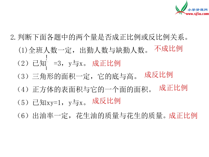 人教新课标（2014秋 ）六年级下册 第6单元1.数与代数 第8课时 比和比例（2）.ppt_第2页