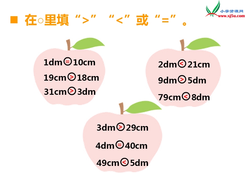 （西师大版）二年级上册数学第五单元 第3课时 用厘米作单位量长度（3).ppt_第3页