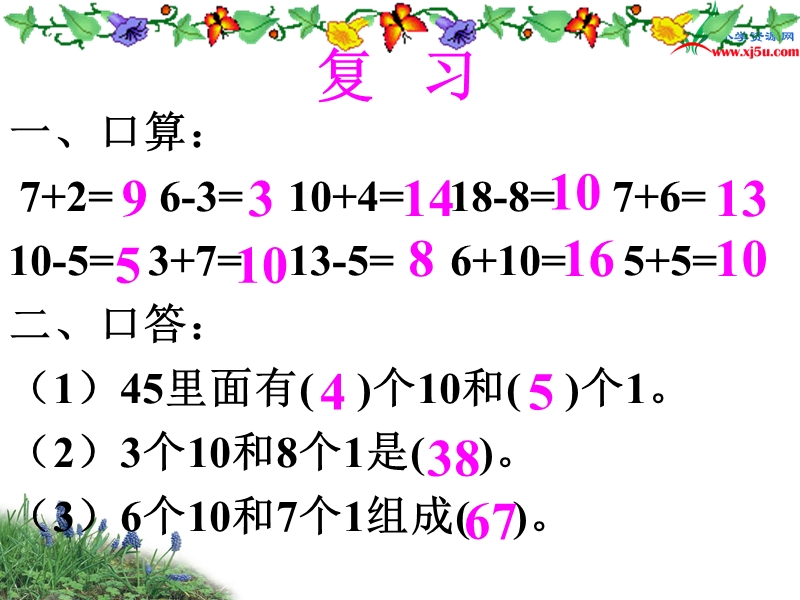 （青岛版）2016春一年级数学下册 第五单元《绿色行动 100以内数的加减法一》课件2.ppt_第2页