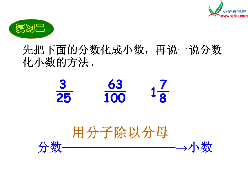 （人教新课标）六年级数学上册 5.2百分数和分数、小数的互化课件.ppt_第3页