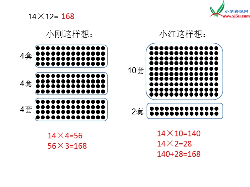 （人教新课标）2016春三年级数学下册第4单元第3课时 两位数乘两位数（不进位）.ppt_第3页