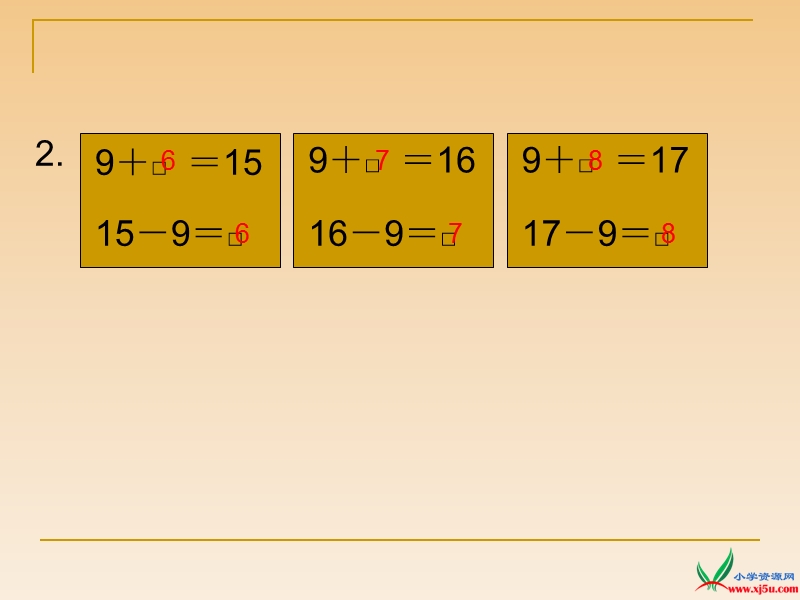 苏教版（2014秋） 一年级数学下册课件 20以内的退位减法练习一.ppt_第3页