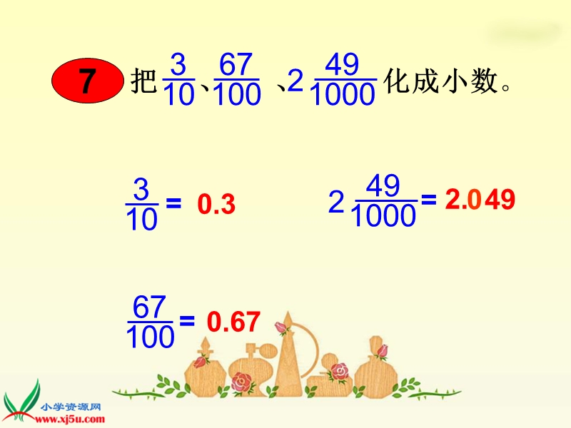 （人教新课标）五年级数学下册课件 分数和小数的互化 3.ppt_第3页