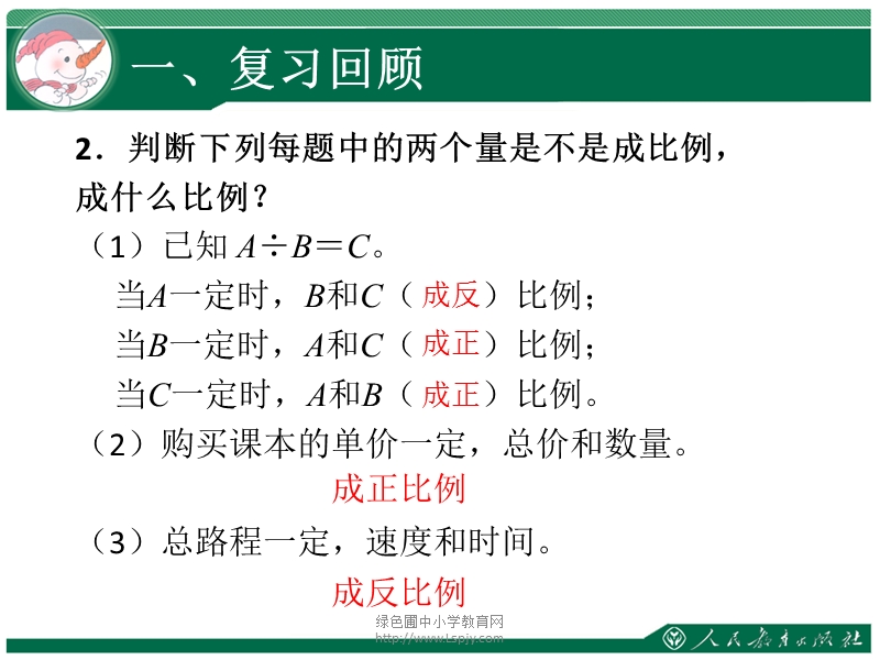 （人教新课标）2015年春六年级下册数学《用正比例解决问题ppt课件》.ppt_第3页